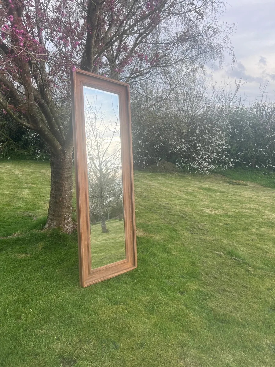 Large full length wooden framed mirror  - Kildare - Image 2