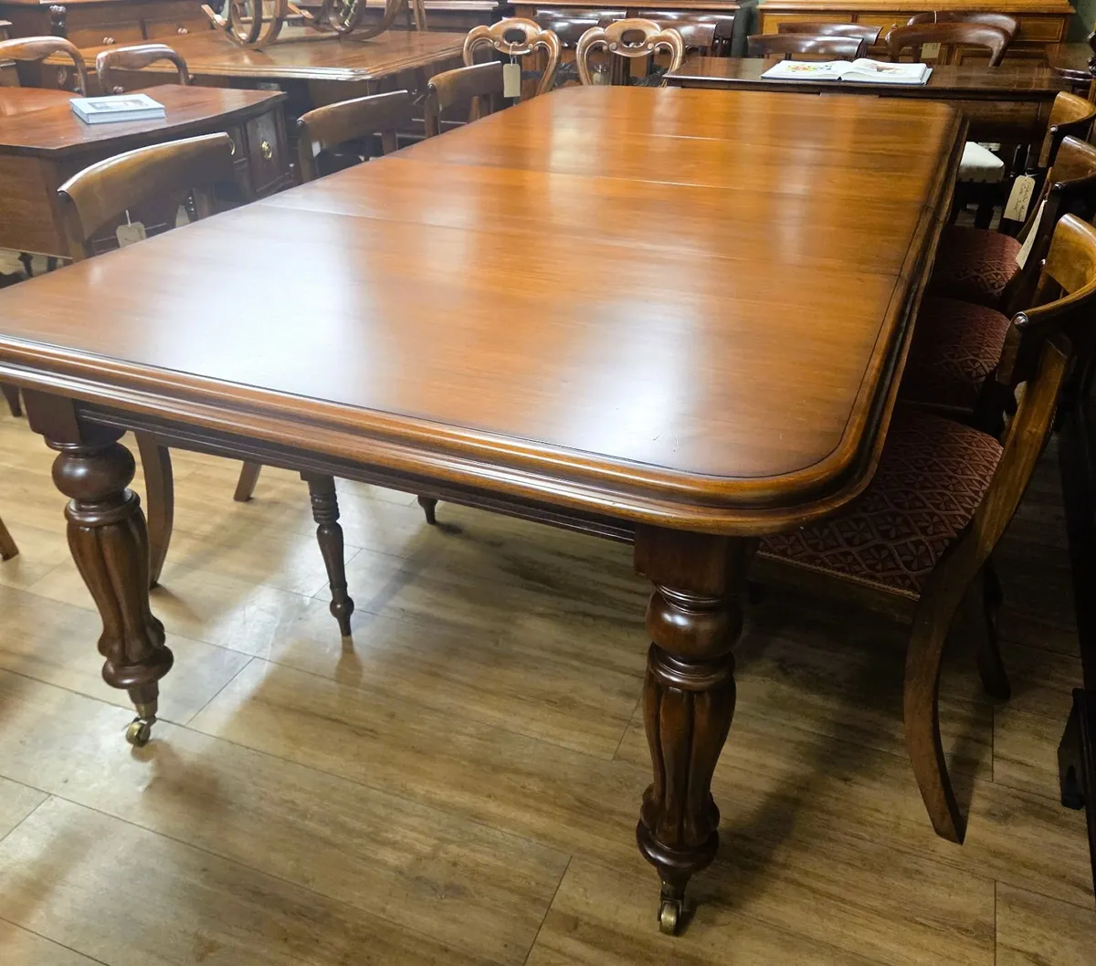 Large Extending Mahogany Dining Table