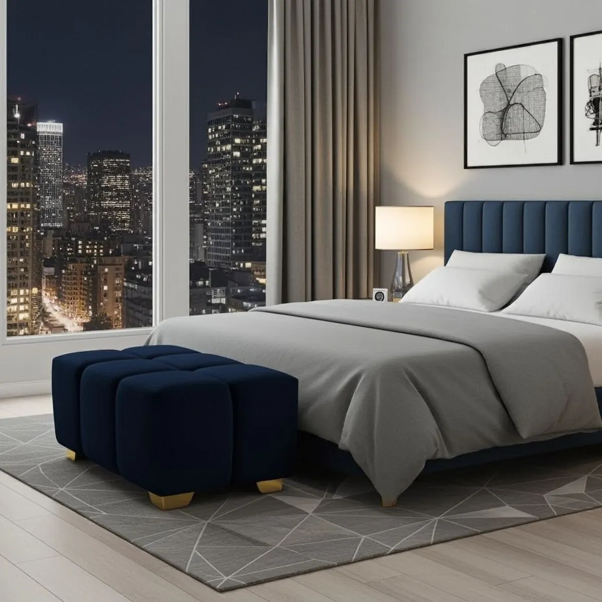 Bubble Pouffe Ottoman Velvet or Boucle Upholstery - Image 3