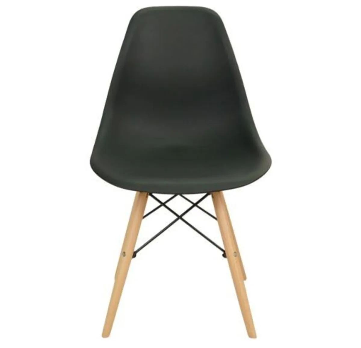 Ebon Flow Shell Chair Wooden Legs - Image 2