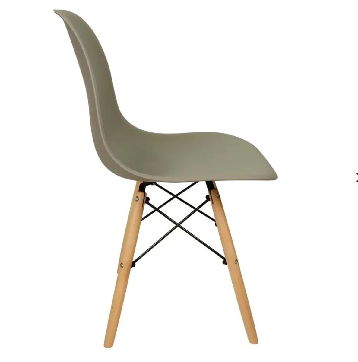 Ebon Flow Shell Chair Wooden Legs - Image 3