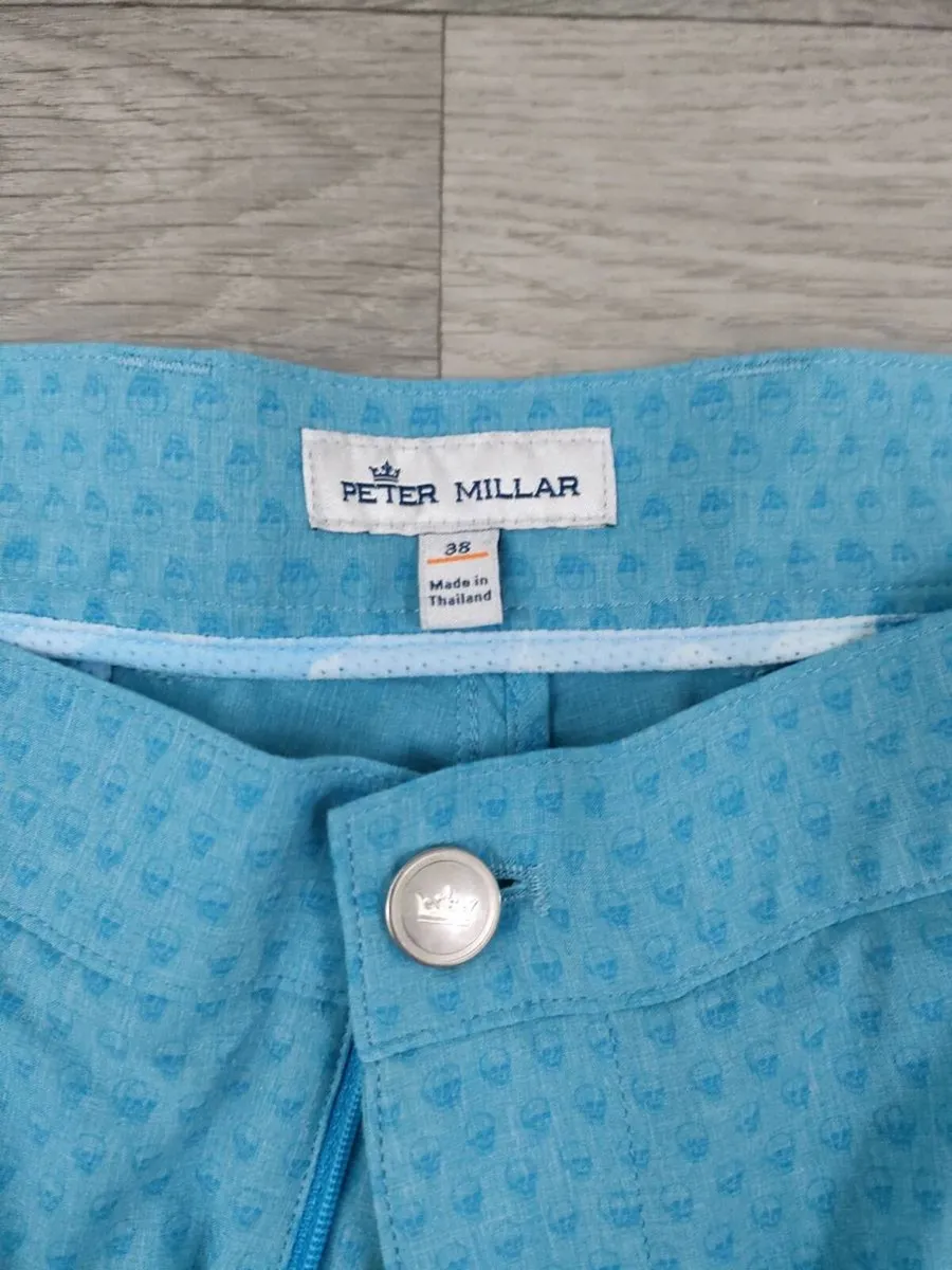 Peter Millar Patterned Golf Shorts Mens W38 - Image 3