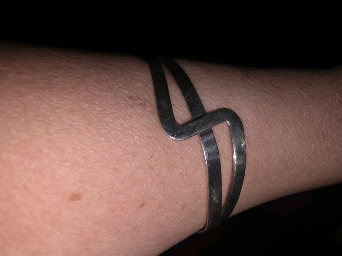 SNAZZY FIGURE Z, 925 Silver CHUNKY 9"Long Bangle ! - Image 4