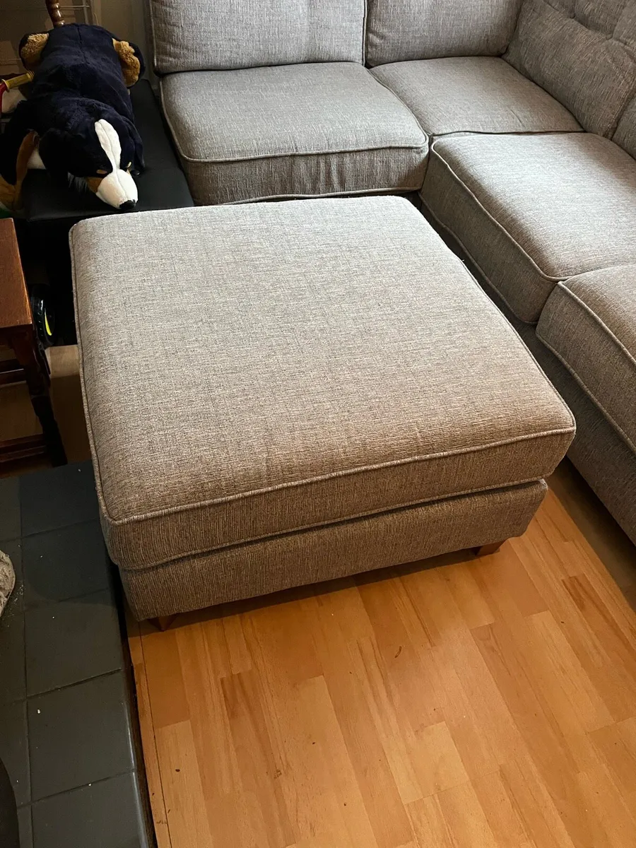 L Shaped Couch Sofa with Footstool - Image 3
