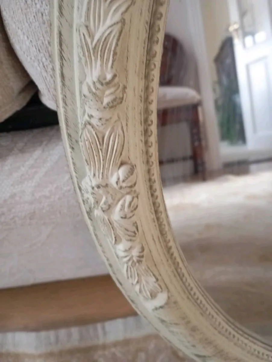 Oval Cream Mirror - Image 3
