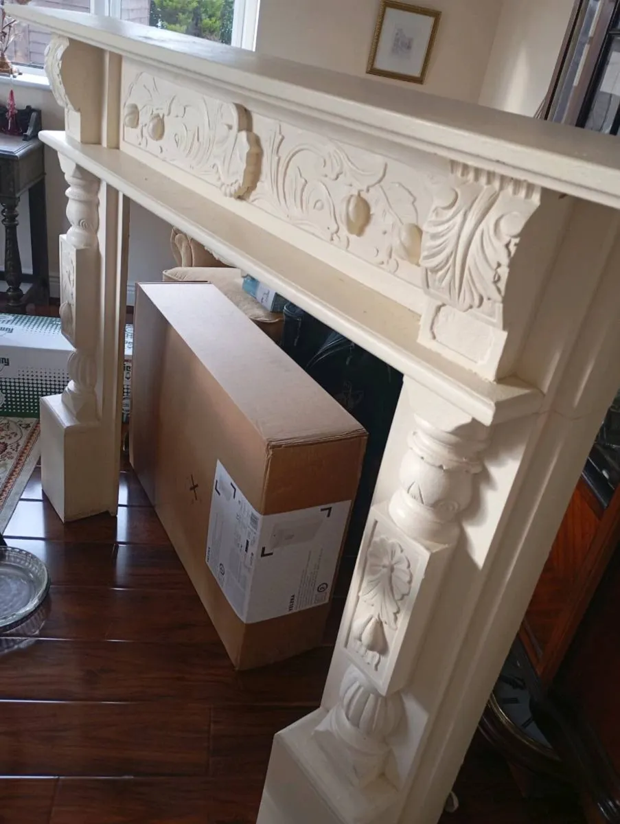 Cream Painted Fireplace Surround - Image 1