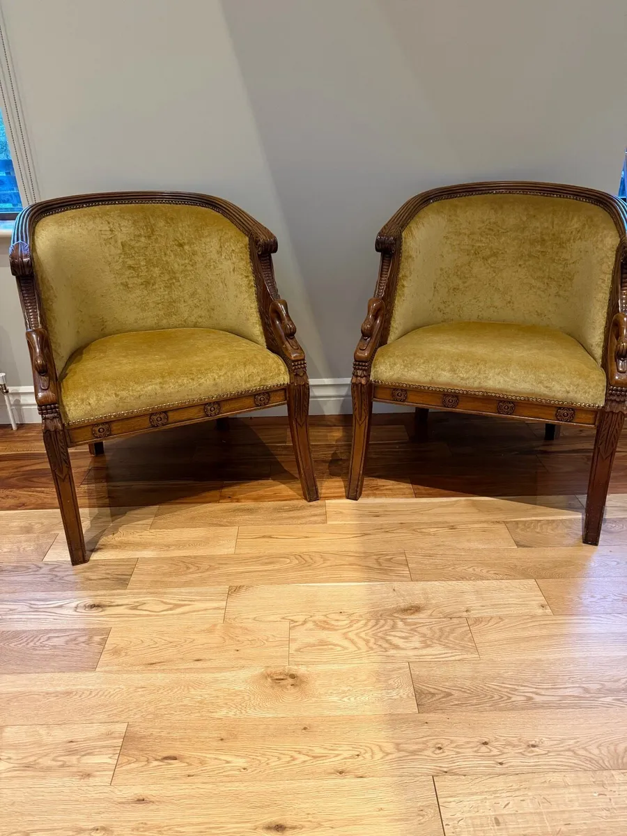 Pair of Vintage Style Armchairs - Image 1