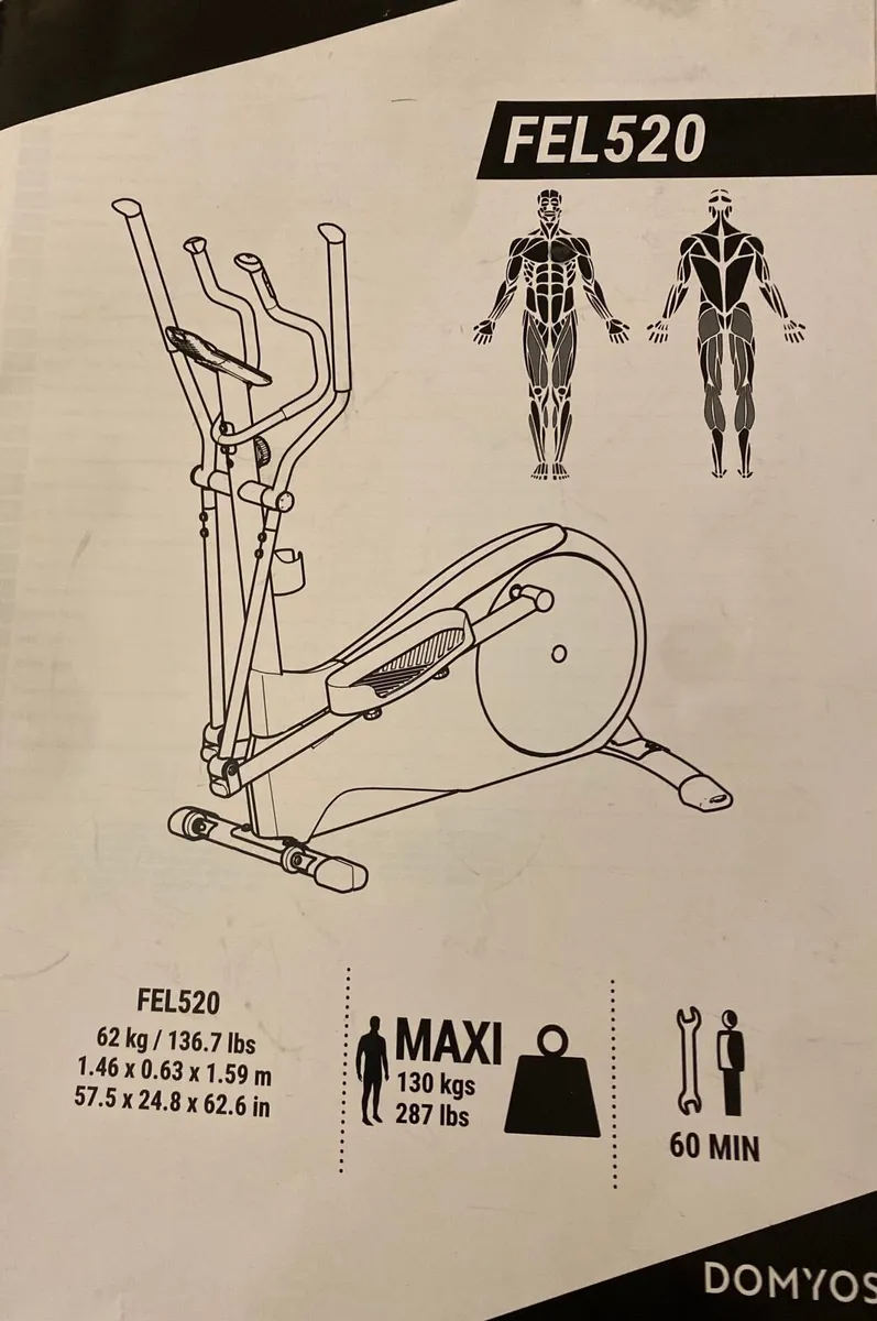 Domyos FEL520 Cross Trainer/ Eliptical Machine - Image 4