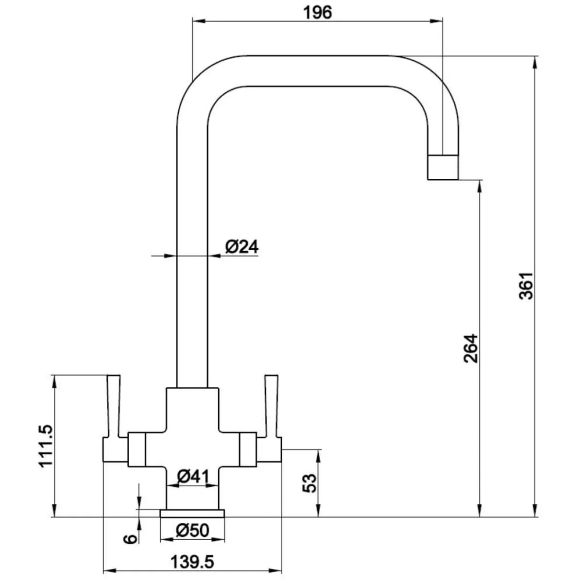 Walton Chrome Mono Kitchen Sink Mixer Tap - Image 4