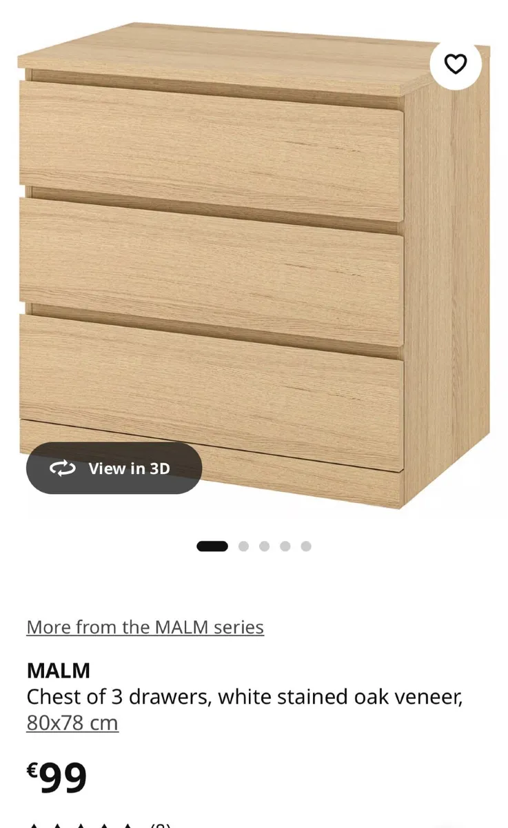 Chest of drawers ikea malm - Image 2