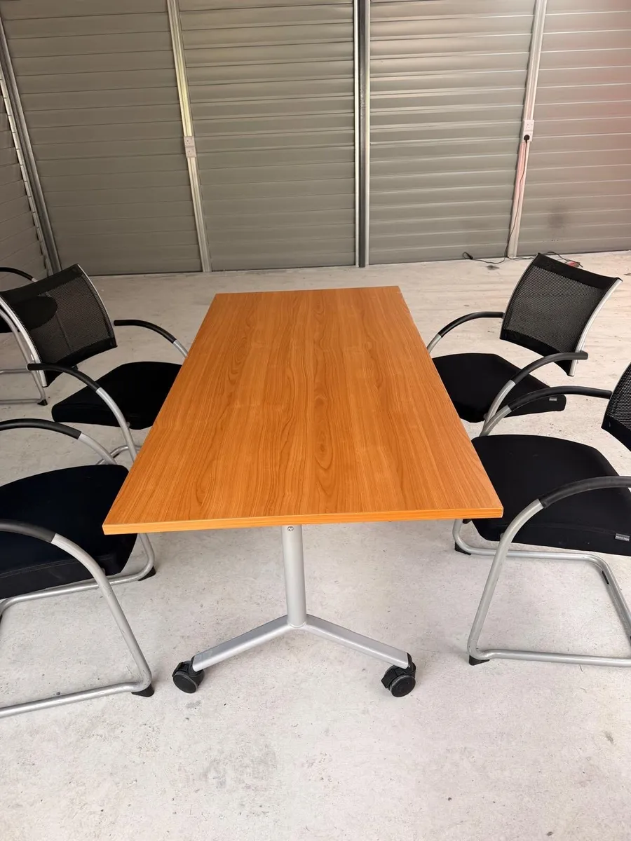 Office Table & 4 Chairs - Image 1