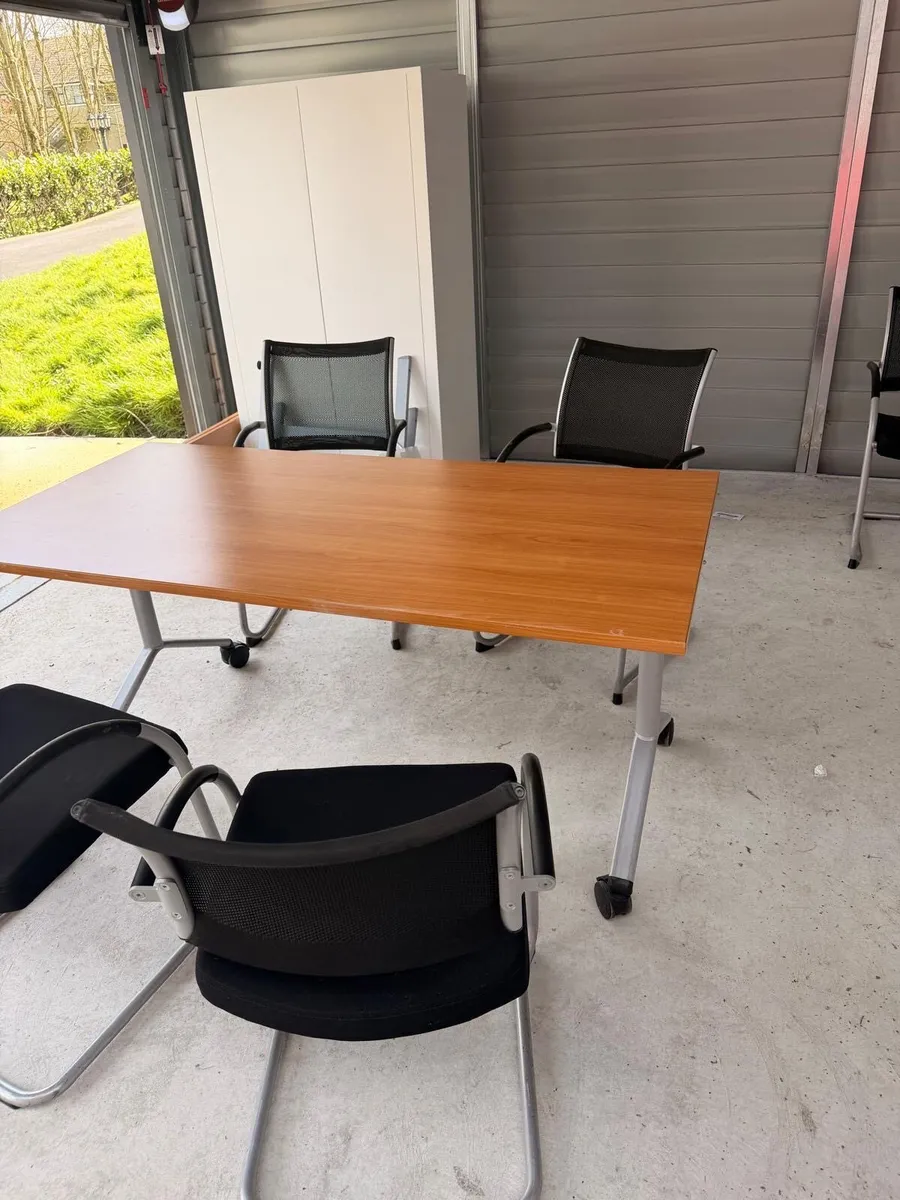 Office Table & 4 Chairs - Image 3