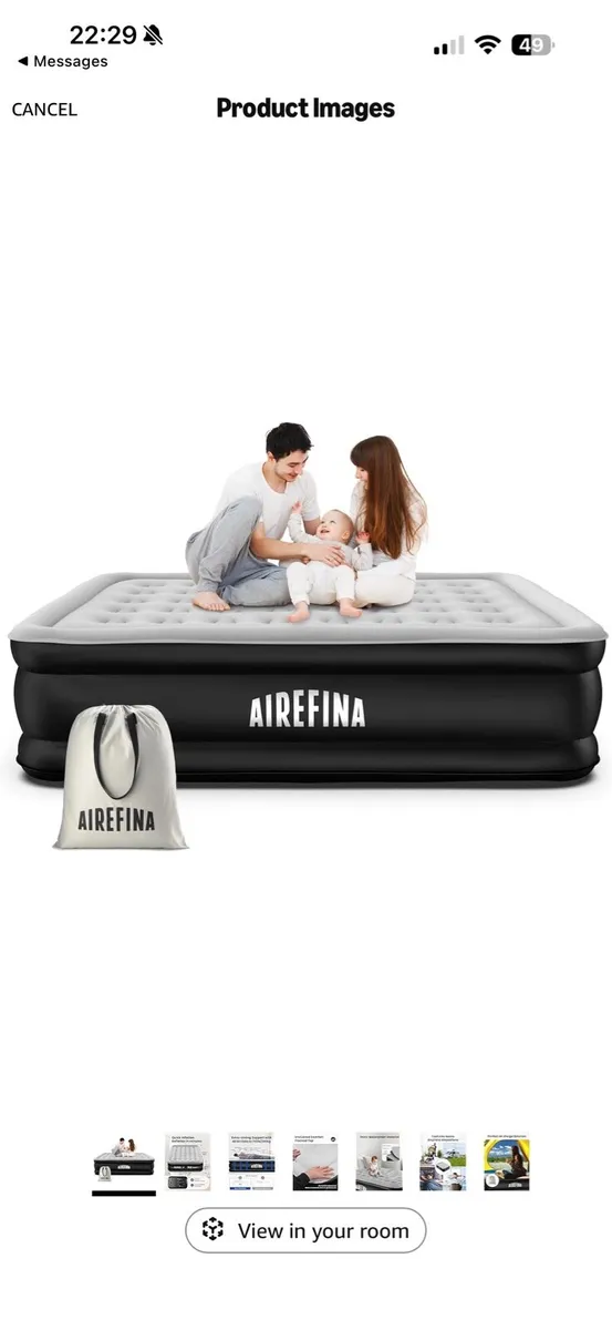 Inflatable Air Bed - Double/King (203×152×46cm) - Image 1