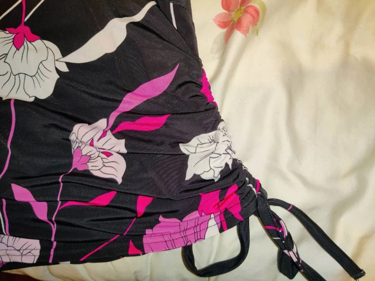 SHIMMERY PINK FLORAL, New Ladies Slip-Over Blouse - Image 2