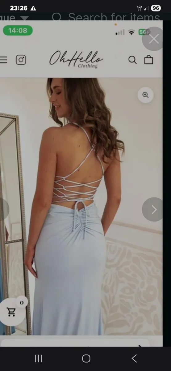 Debs dress powder blue shimmering - Image 1