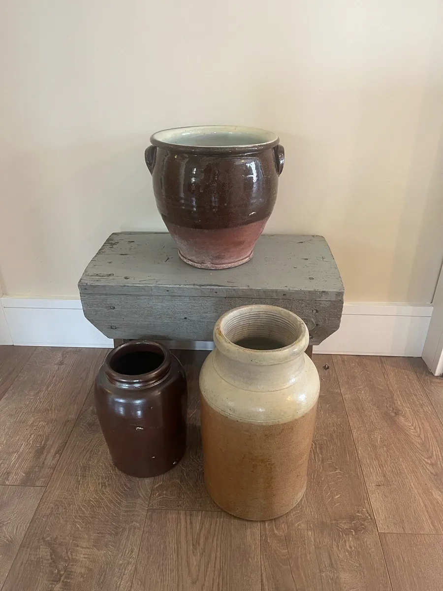 Antique Irish Vernacular Stoneware Pots - Image 2