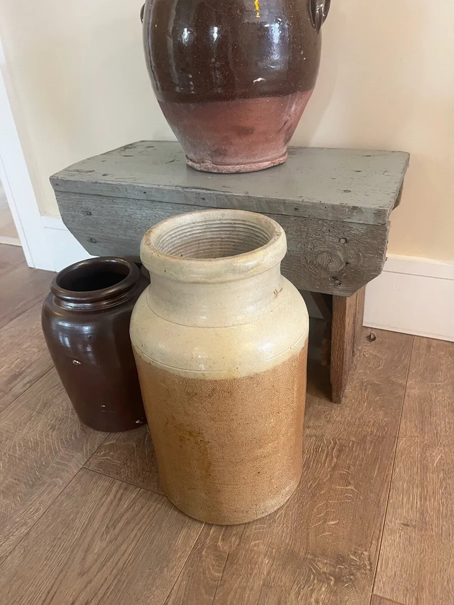 Antique Irish Vernacular Stoneware Pots - Image 3