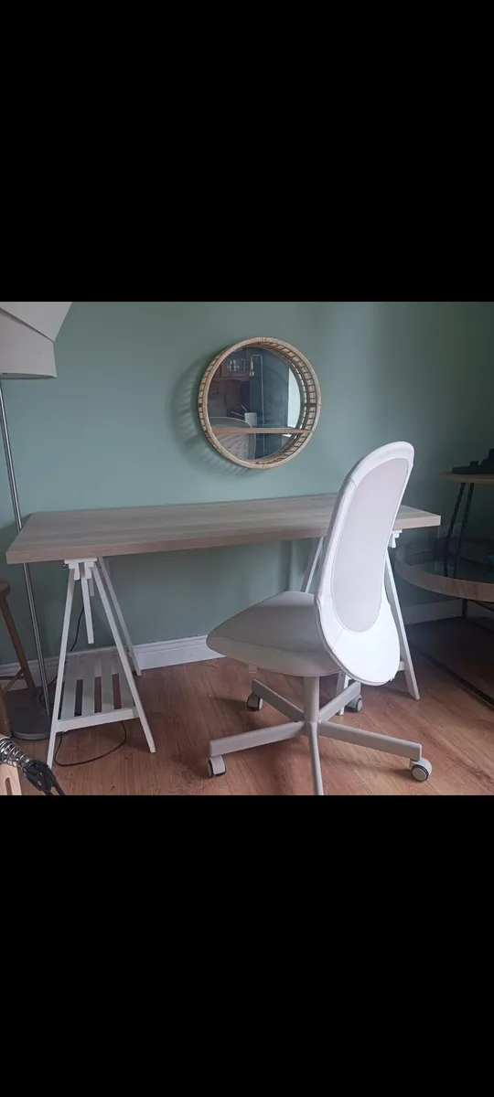 Adjustable Desk & Swivel Chair - Image 1