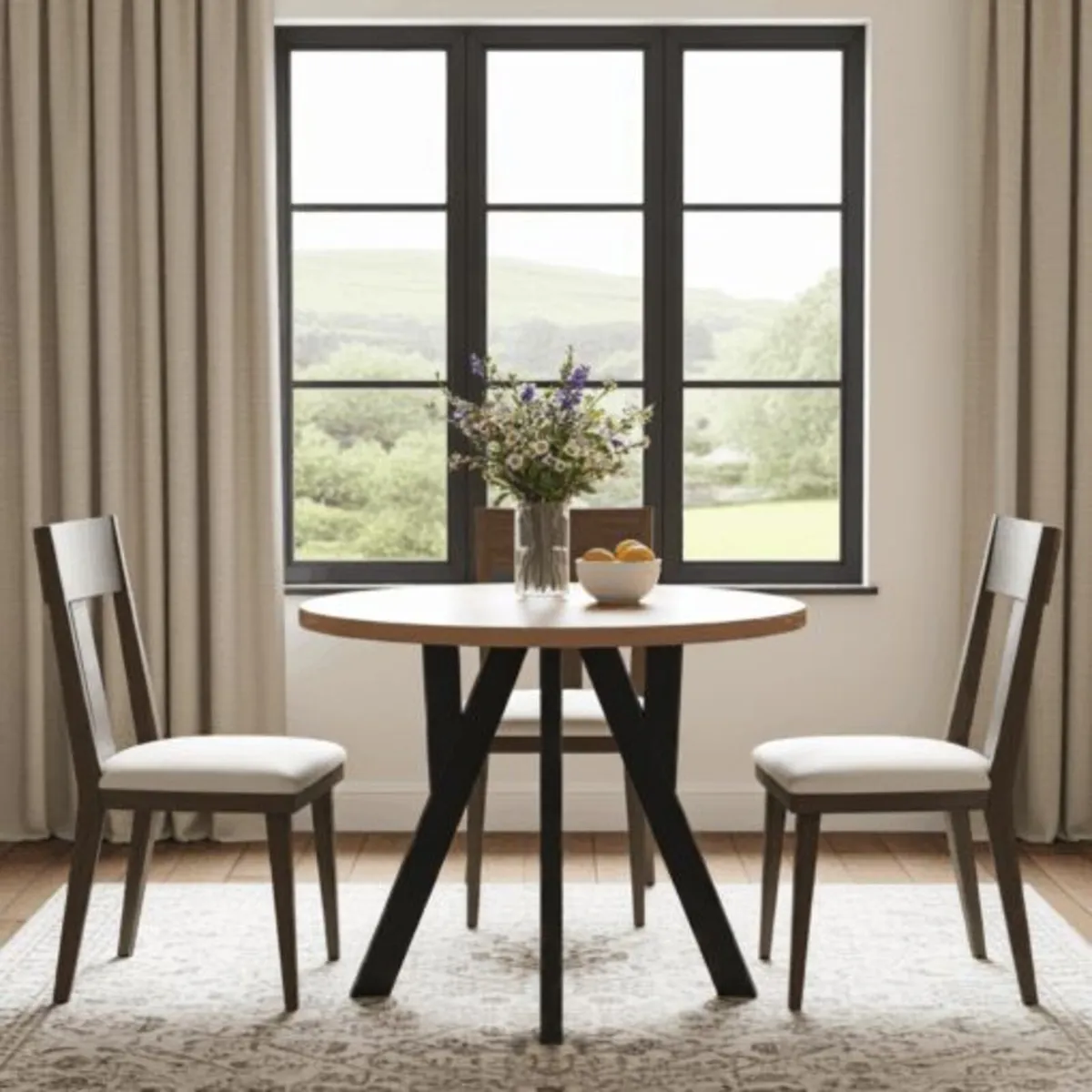 Modern Oak Extendable Dining Table 100cm to 180cm - Image 3