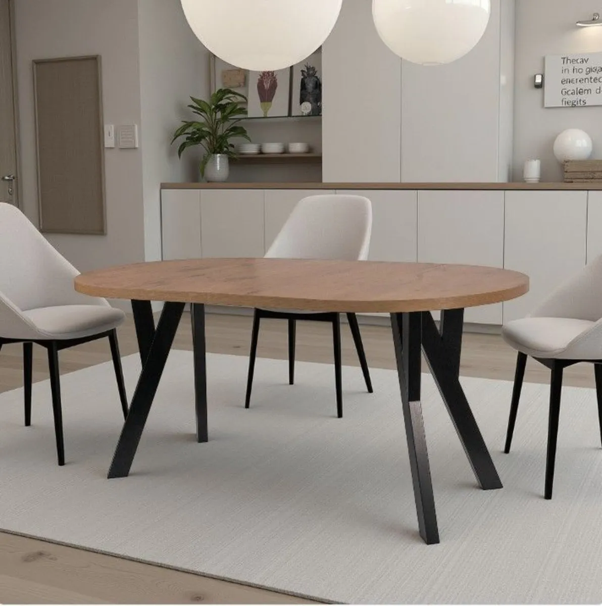 Modern Oak Extendable Dining Table 100cm to 180cm - Image 4