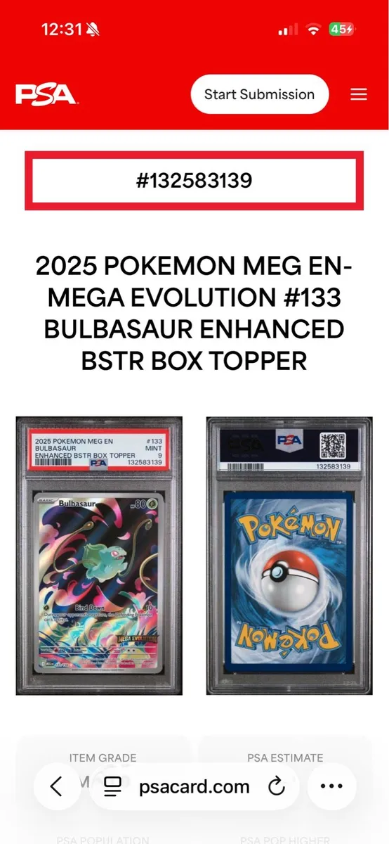 🔥PSA 9 (2025) POKEMON MEG EN BULBASAUR🔥 - Image 2