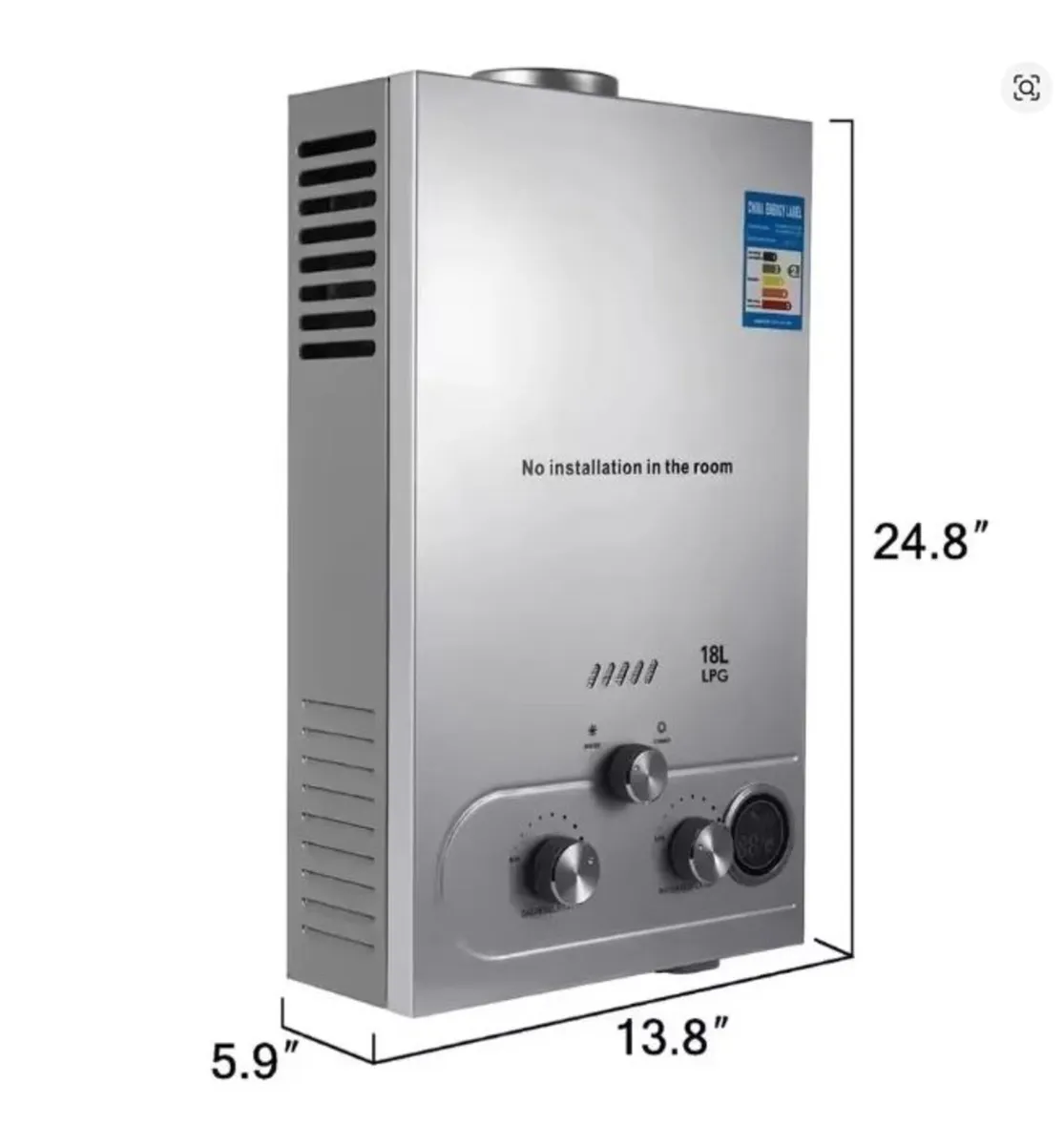 LPG Water Heater 18L - Image 1