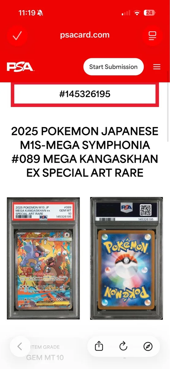 🔥PSA 10 gem MINT - 2025 Mega Kangaskhan🔥 - Image 2