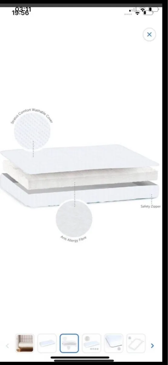 Baby cot and mattress - Image 4