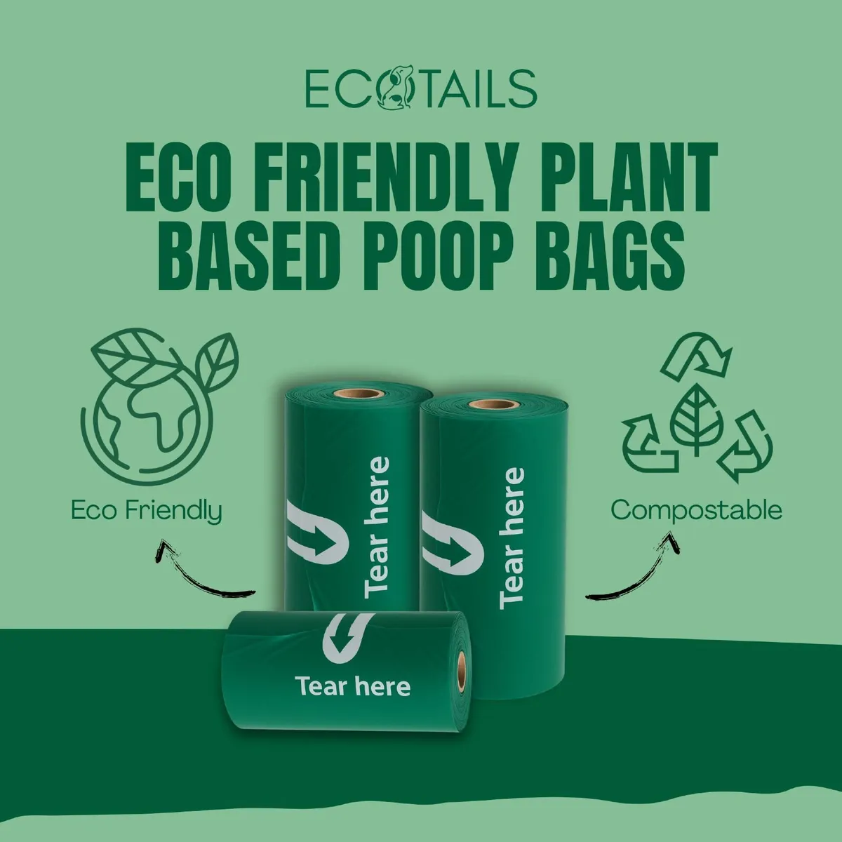 Ecotails Dog Poo Bags Strong, Leakproof & Large - Image 3