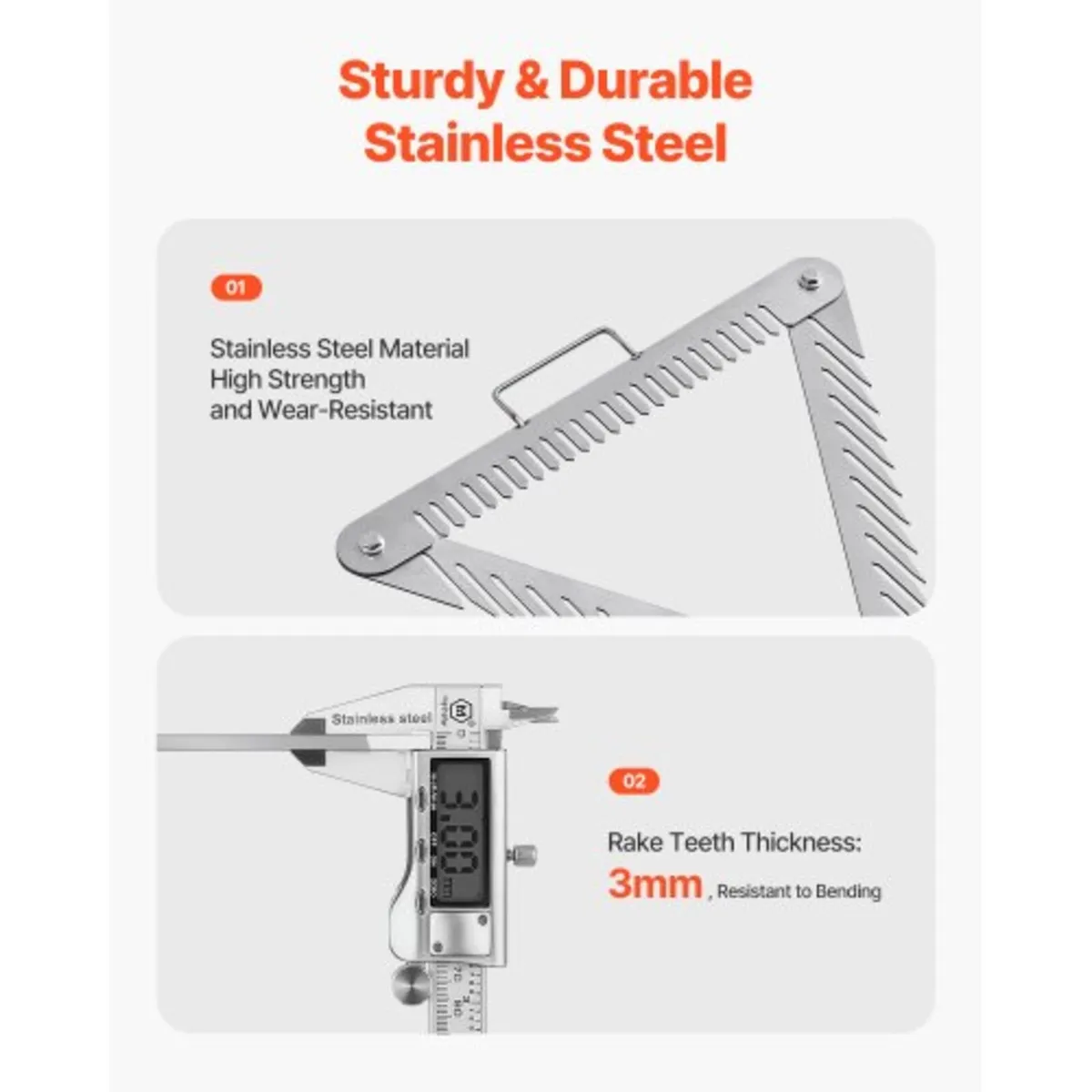 24in Aquatic Weed Rake, 3-Sided Lake Weed Rake wit - Image 3