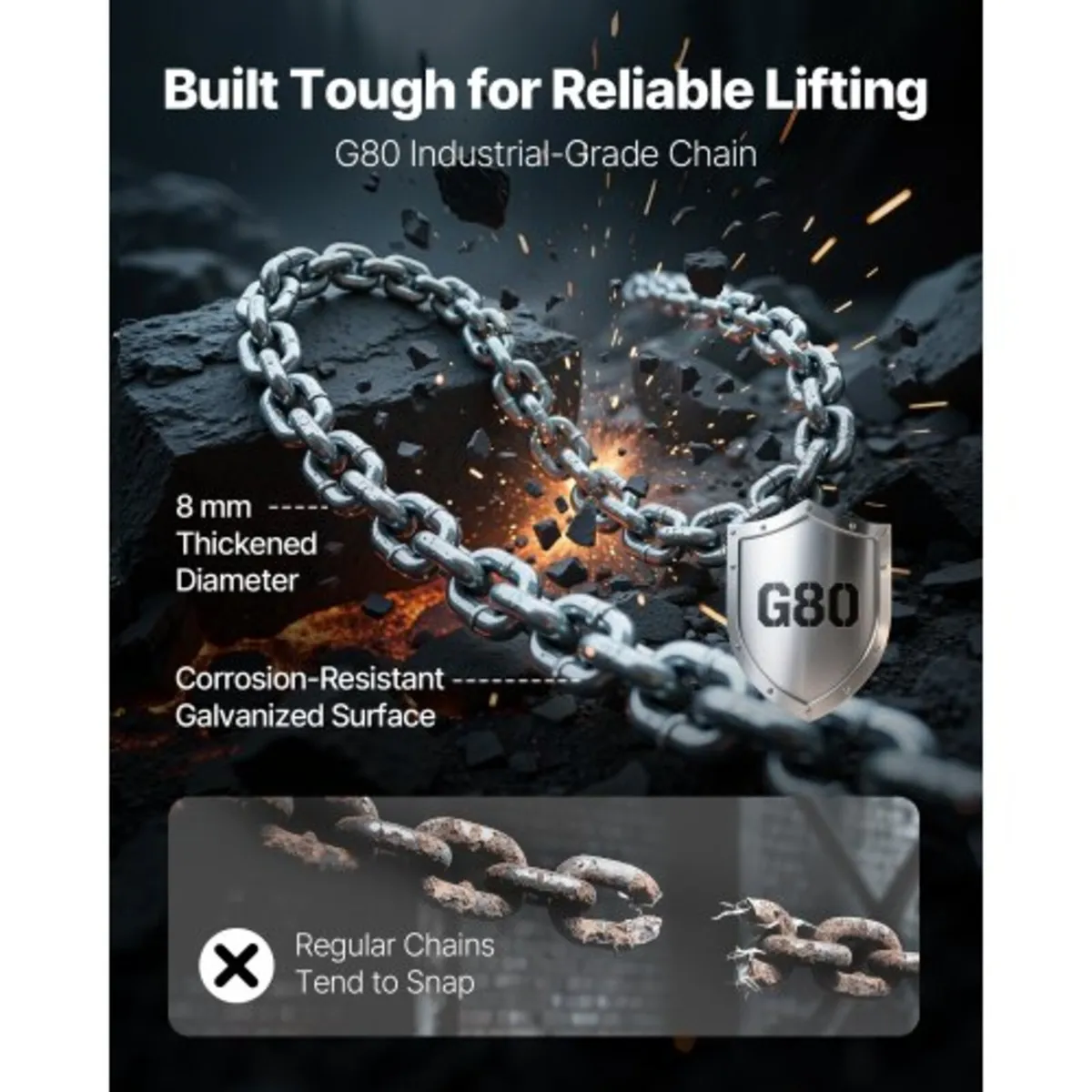 Manual Lever Chain Hoist, 1-1/2T 1500KG Capacity H - Image 4