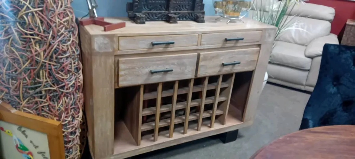 Modern Bleached Wood Sideboard