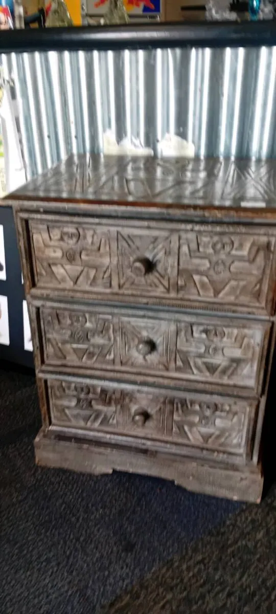 Tribal Carved Chest Of Drawers - Image 1