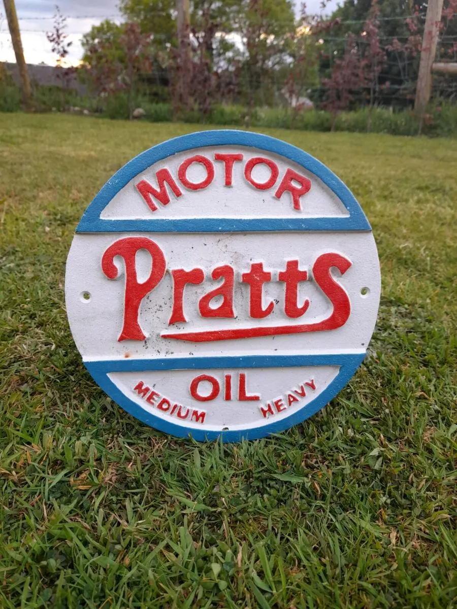 Pratts Cast Iron Sign - Image 1