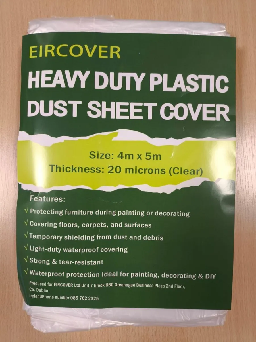 Plastic dust sheet 4m x 5m (13' x 16') - Image 1