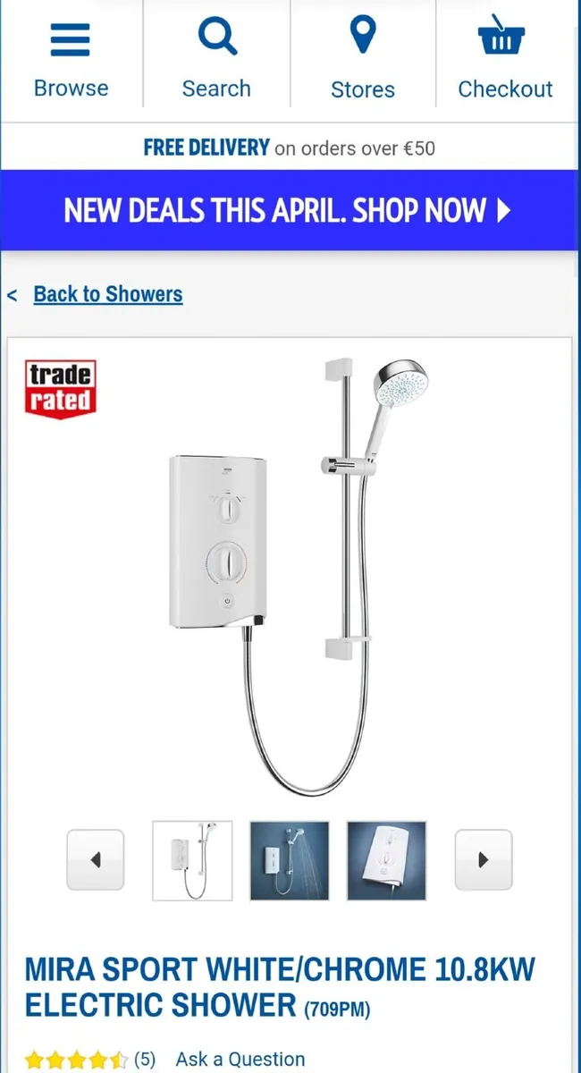Mira Sport 10.8kW Electric Shower - Image 1