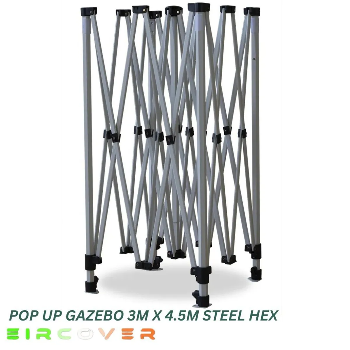 Heavy Duty Pop Up Gazebo Steel 40mm Hex 3m x 4.5m - Image 4