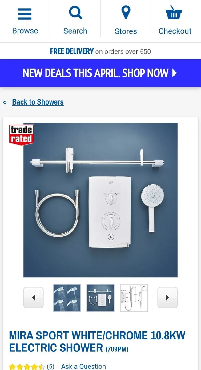 Mira Sport 10.8kW Electric Shower - Image 2