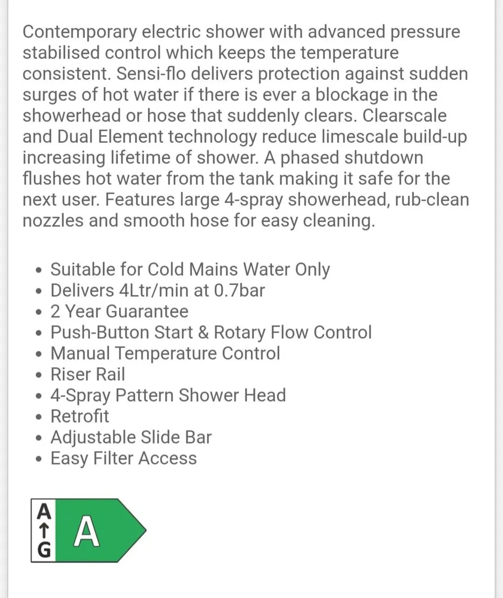 Mira Sport 10.8kW Electric Shower - Image 4