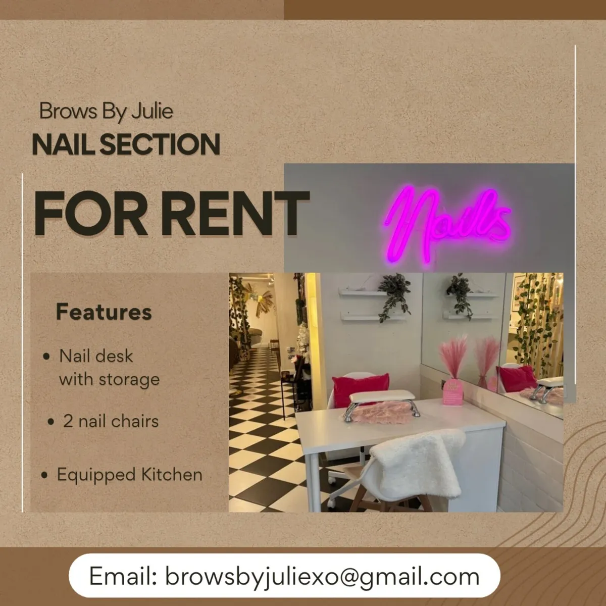 Nail section for rent - Image 1