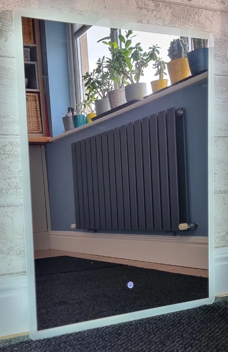 LED Bathroom Mirror Demister 60x80cm Bright Light - Image 1