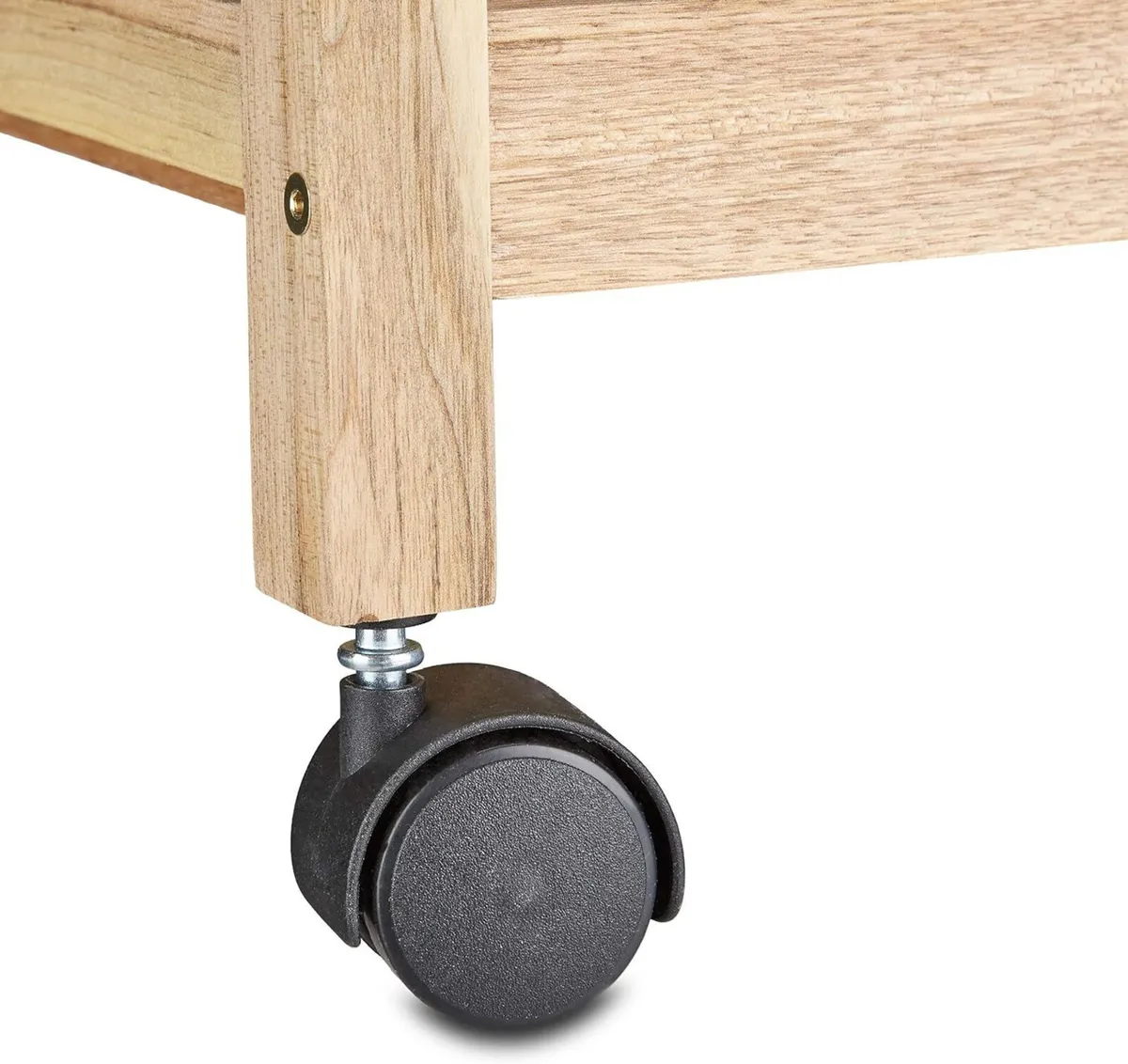 Kitchen Cart with Wheels Wooden Serving Trolley - Image 4