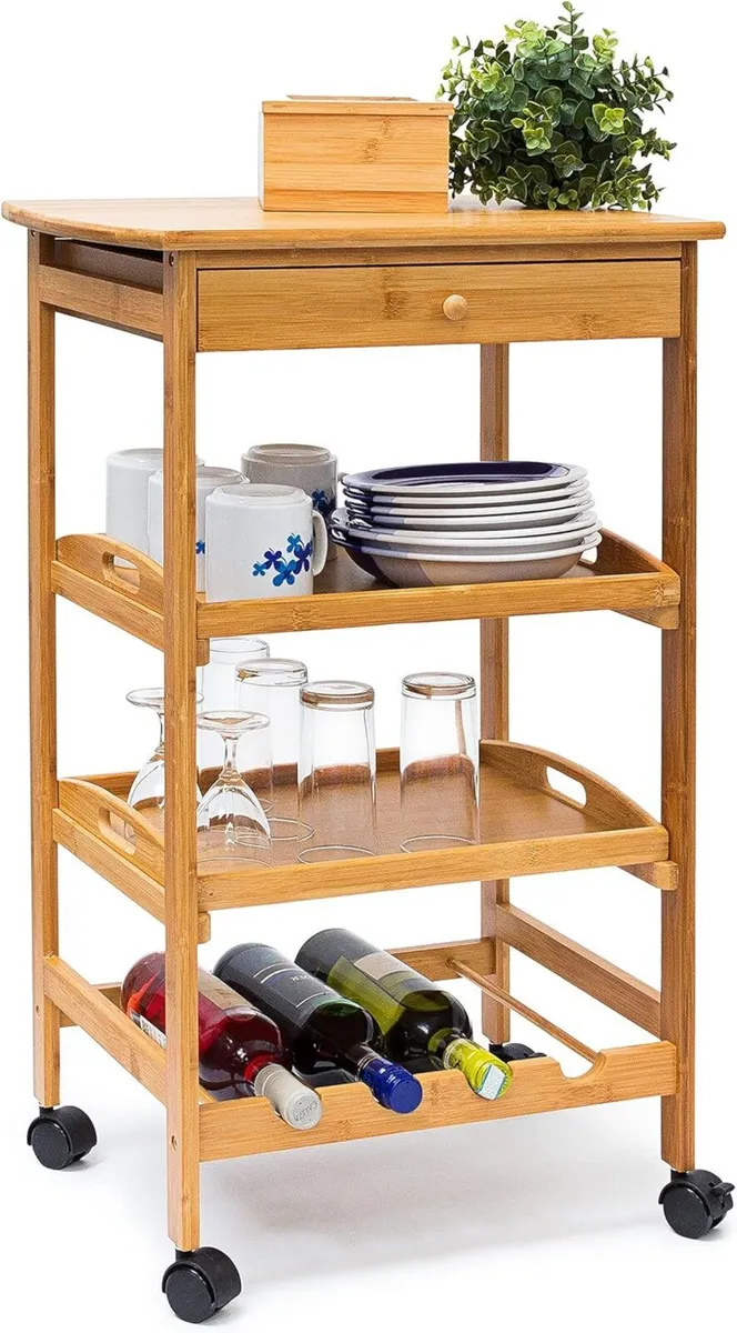 James Kitchen Cart Size: Large Bamboo: 80.5 x 50 - Image 1