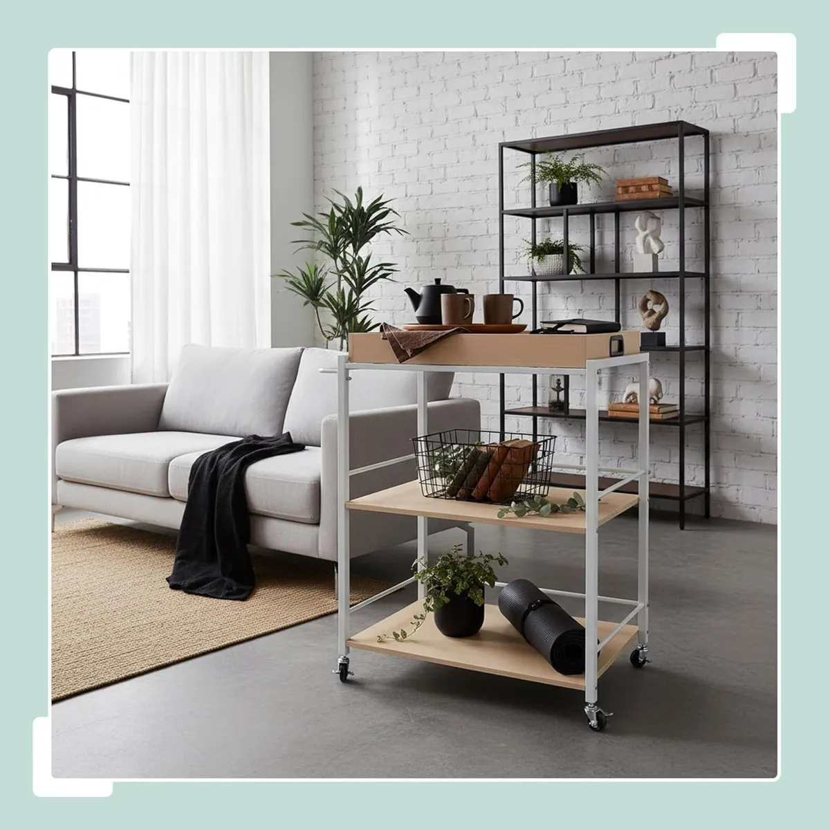 3-Tier Serving Trolley with Removable Tray - Image 2