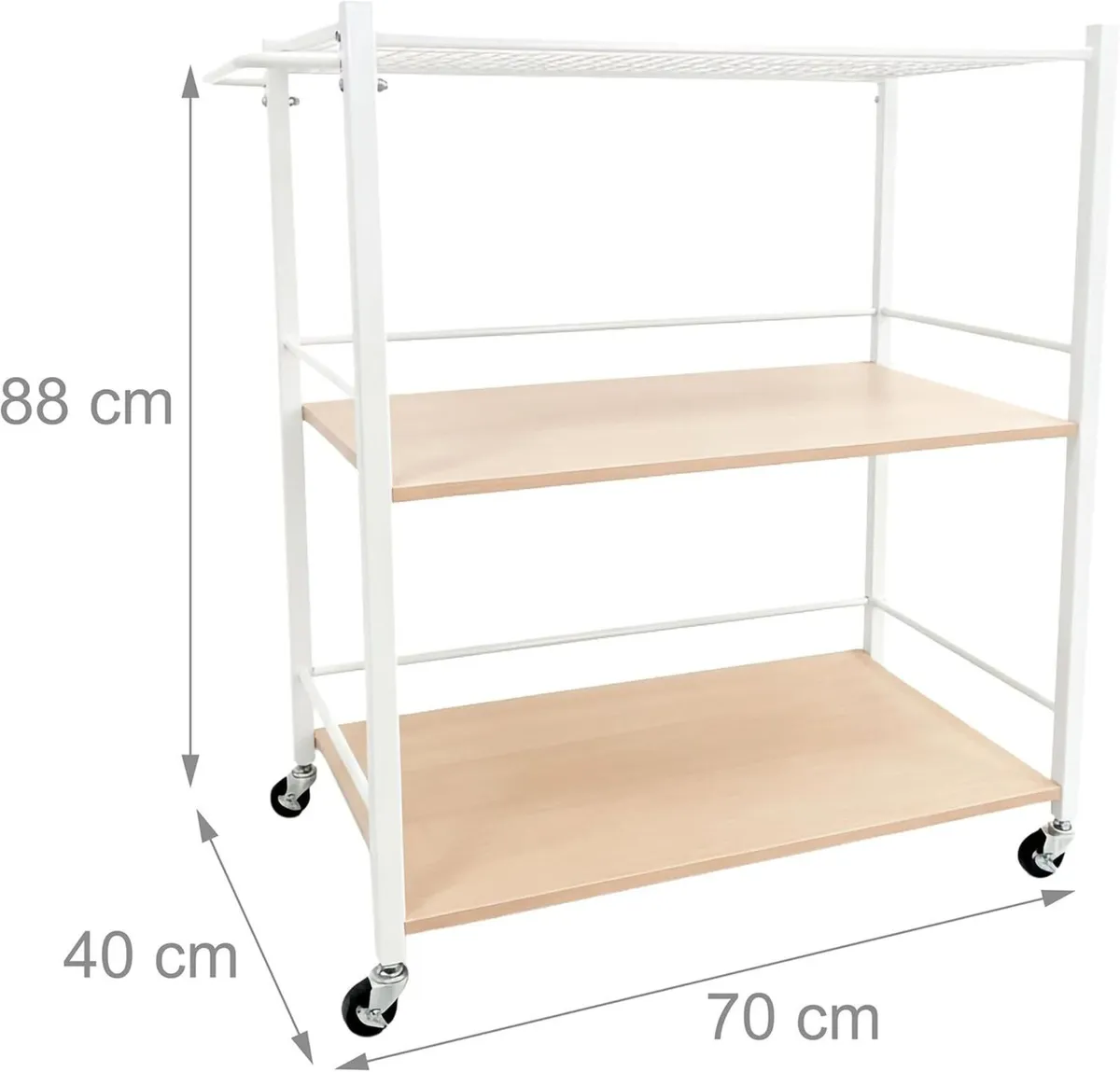 3-Tier Serving Trolley with Removable Tray - Image 3