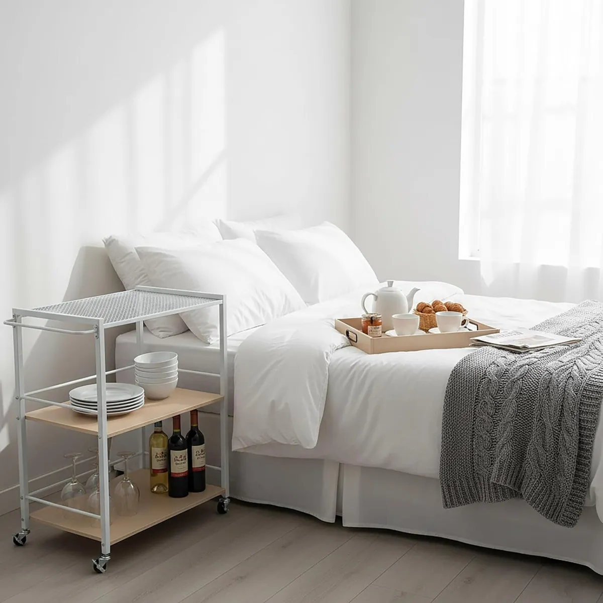 3-Tier Serving Trolley with Removable Tray - Image 4