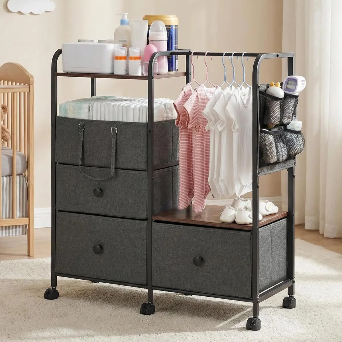 Nappy Caddy Organiser Large 4 Tier Capacity Baby - Image 1