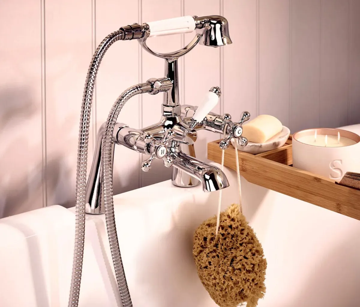 Traditional Victorian Tudor Bath Shower Mixer Tap - Image 3