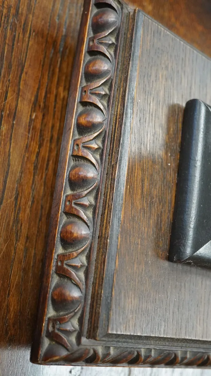 Vintage French Oak Table Lamp - Image 3