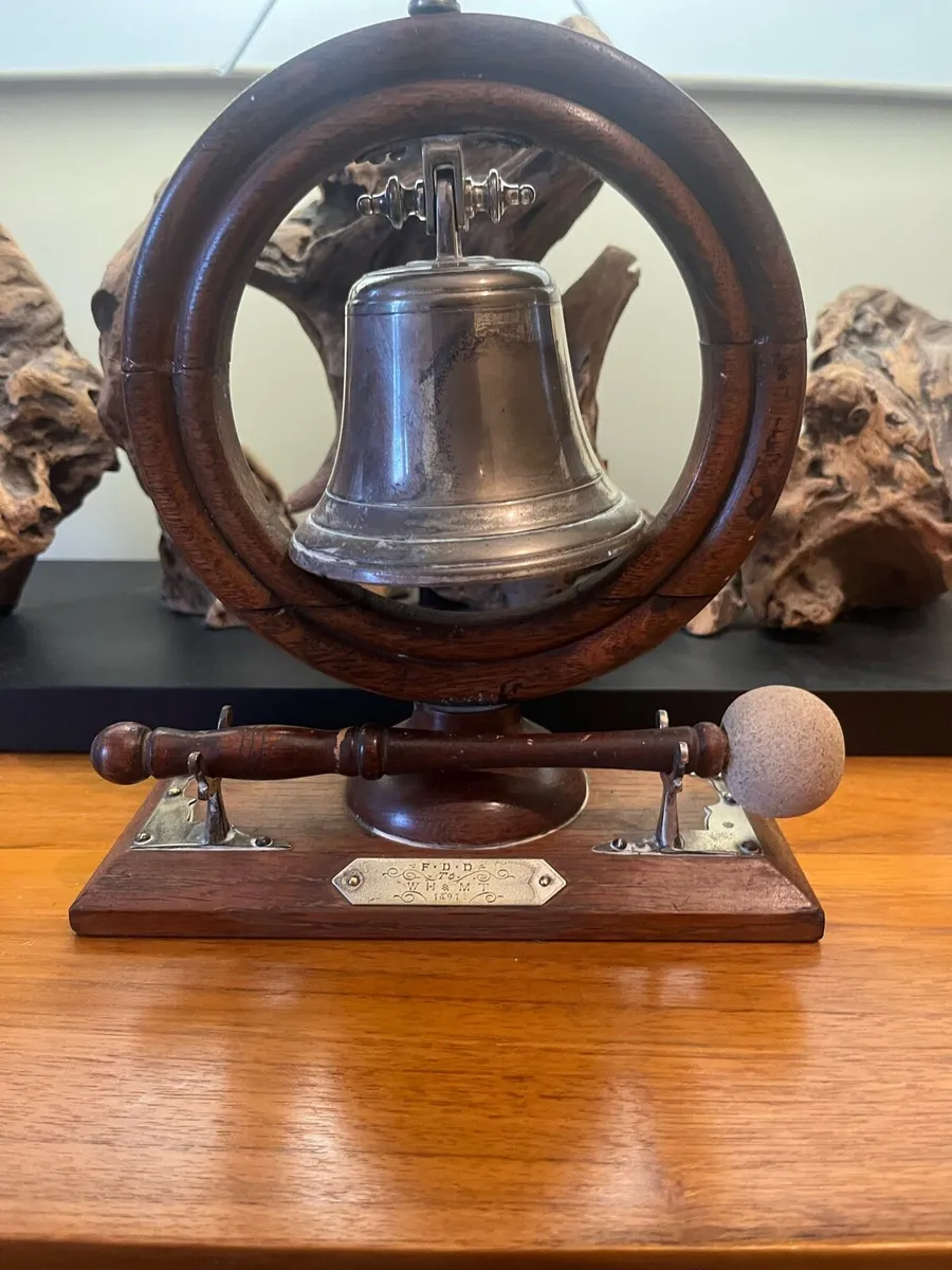 Antique Maritime Presentation Bell - Image 3